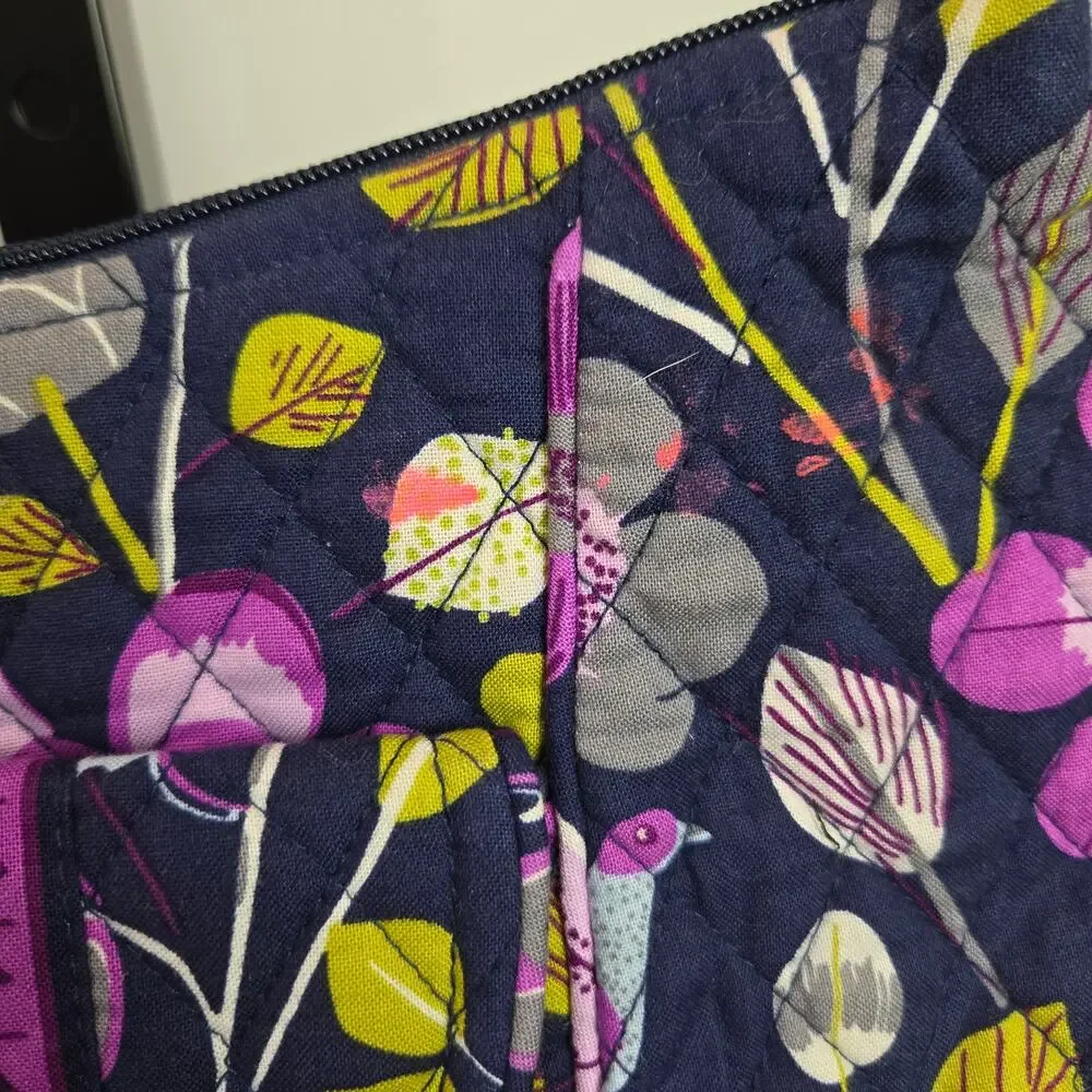 Vera‎ Bradley Shoulder Bag Satchel Purse Quilted Nightingale Boho Purple Floral